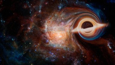 Süper kütleli kara delik. Bu görüntünün elementleri NASA tarafından desteklenmektedir.