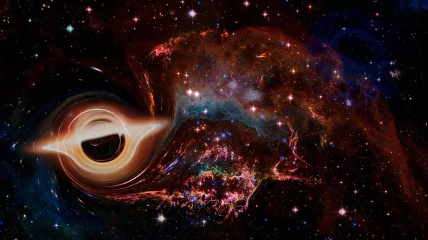 Schwarzes Loch Weltraum Elemente Dieses Von Der Nasa Bereitgestellten Bildes — Stockfoto