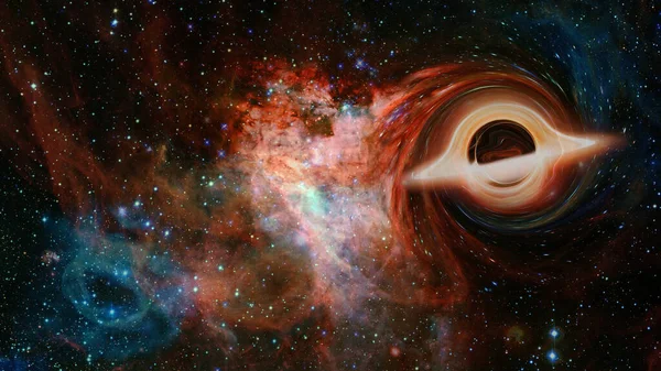 Diseño Galaxias Gargantua Agujero Negro Brilla Universo Inspiración Película Interestelar —  Fotos de Stock