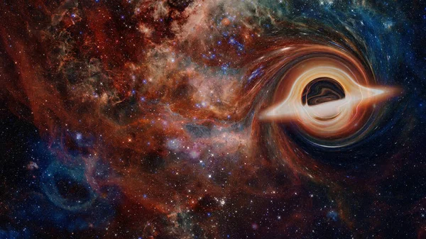 Diseño Galaxias Gargantua Agujero Negro Brilla Universo Inspiración Película Interestelar —  Fotos de Stock