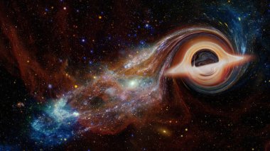 Süper kütleli kara delik. Bu görüntünün elementleri NASA tarafından desteklenmektedir.