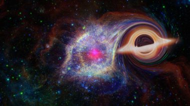 Kara delik sistemi. Bu görüntünün elementleri NASA tarafından desteklenmektedir.