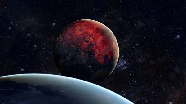Exobolygó Űrben Kép Elemeit Nasa Bocsátotta Rendelkezésre — Stock Fotó