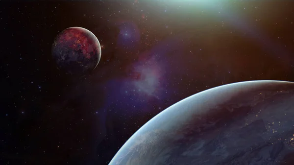 Güneş Dışı Gezegen Dünya Dışı Bir Gezegen Görüntünün Elementleri Nasa — Stok fotoğraf