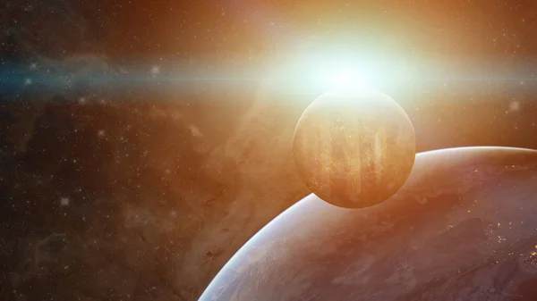 Зовнішня Планета Землеподібна Екзопланета Елементи Цього Зображення Надані Наса — стокове фото
