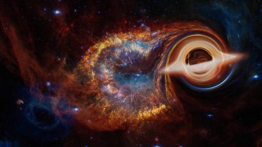 Nebuladaki kara delik. Bu görüntünün elementleri NASA tarafından desteklenmektedir.