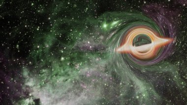 Süper kütleli kara delik. Bu görüntünün elementleri NASA tarafından desteklenmektedir.