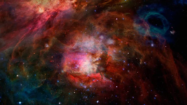 有恒星的深空星云 美国航天局提供的这一图像的要素 — 图库照片