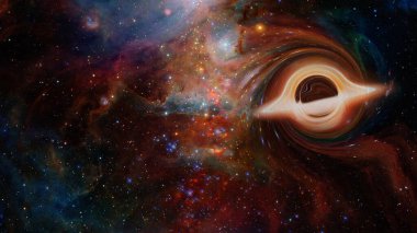 Nebuladaki kara delik. Bu görüntünün elementleri NASA tarafından desteklenmektedir.