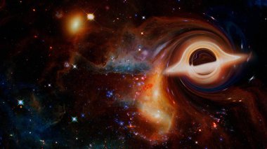 Nebuladaki kara delik. Bu görüntünün elementleri NASA tarafından desteklenmektedir