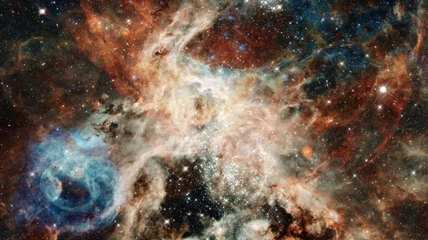Διαστημικός γαλαξίας με νεφέλωμα. Στοιχεία αυτής της εικόνας που παρέχονται από τη NASA — Φωτογραφία Αρχείου