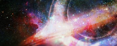 Evrendeki süper kütleli kara delik. Bu görüntünün elementleri NASA tarafından desteklenmektedir