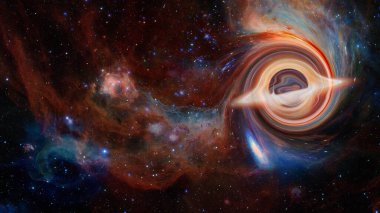 Süper kütleli kara delik. Bu görüntünün elementleri NASA tarafından desteklenmektedir.