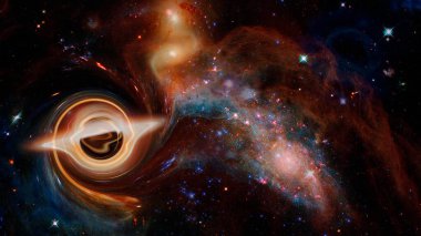 Kara delik sistemi. Bu görüntünün elementleri NASA tarafından desteklenmektedir.