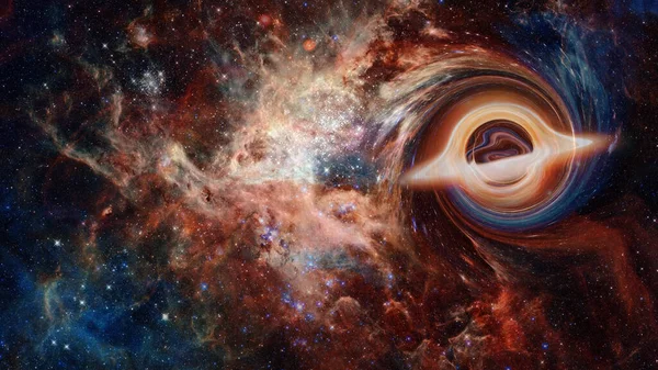 宇宙ブラックホールの芸術的表現 Nasaによって提供されたこの画像の要素 — ストック写真