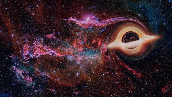 ガルガンチュア銀河のデザイン ブラックホールは宇宙で輝き 星間映画からインスピレーションを受けています Nasaによって提供されたこの画像の要素 — ストック写真