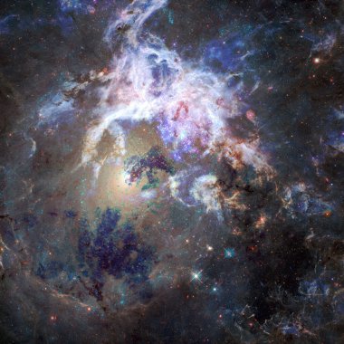 Galaksi kümesi. Bu görüntünün elementleri NASA tarafından desteklenmektedir.