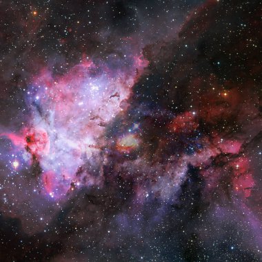 Kozmos uzayındaki nebula ve yıldızlar. Bu görüntünün elementleri NASA tarafından desteklenmektedir