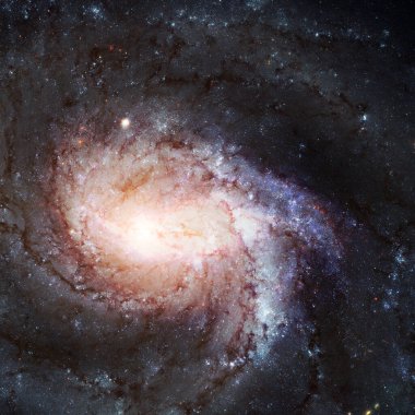 Spiral galaksi. Bu görüntünün elementleri NASA tarafından desteklenmektedir