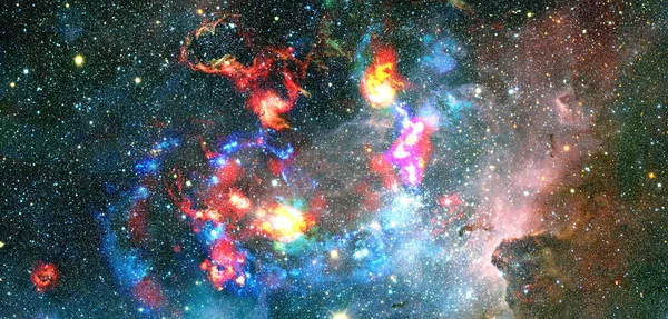 Yıldızlı Uzayın Derinliklerinde Nebula Galaksi Görüntünün Elementleri Nasa Tarafından Desteklenmektedir — Stok fotoğraf