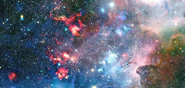 满天星斗的太空星云和星系 美国航天局提供的这一图像的要素 — 图库照片