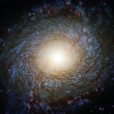Spiral galaksi. Bu görüntünün elementleri NASA tarafından desteklenmektedir.