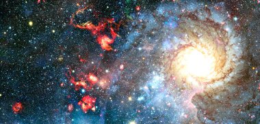 Spiral galaksi. Bu görüntünün elementleri NASA tarafından desteklenmektedir.