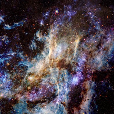 Yıldız tozundan oluşan yıldızlararası bir bulutsu. Bu görüntünün elementleri NASA tarafından desteklenmektedir.