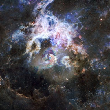 Derin uzayda nebula ve yıldızlar. Bu görüntünün elementleri NASA tarafından desteklenmektedir