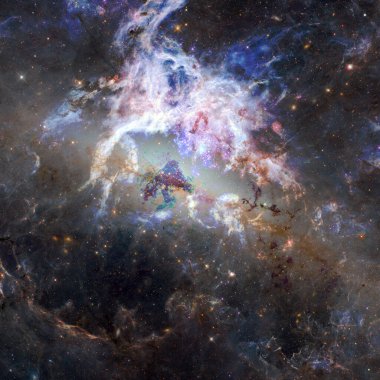 Nebula ve galaksi. Derin uzay. Bu görüntünün elementleri NASA tarafından desteklenmektedir.