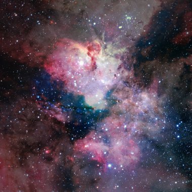 Nebula ve galaksi. Derin uzay. Bu görüntünün elementleri NASA tarafından desteklenmektedir.
