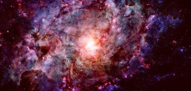 Nebula ve galaksi. Derin uzay. Bu görüntünün elementleri NASA tarafından desteklenmektedir