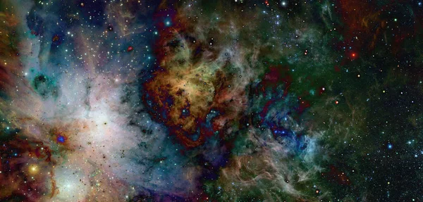 星云和星系。深空。美国航天局提供的这一图像的要素 — 图库照片
