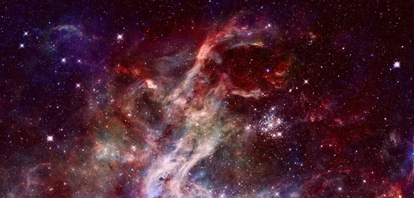 Nebula Galaksi Derin Uzay Görüntünün Elementleri Nasa Tarafından Desteklenmektedir — Stok fotoğraf