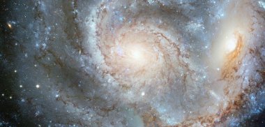 Spiral galaksi. Derin evren. Uzay boşluğu. Bu görüntünün elementleri NASA tarafından desteklenmektedir.