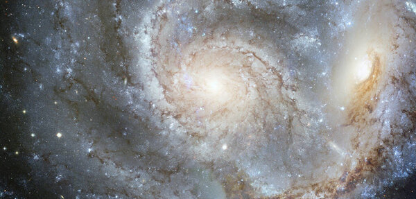Spiral galaxy. Deep cosmos. Outer space. Elements of this image furnished by NASA.