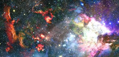 Bilim kurgu soyut duvar kağıdı. Evrende milyarlarca galaksi var. Bu görüntünün elementleri NASA tarafından desteklenmektedir