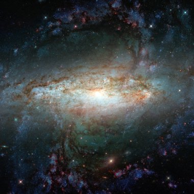 Spiral galaksi. Derin evren. Uzay boşluğu. Bu görüntünün elementleri NASA tarafından desteklenmektedir.