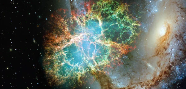 宇宙芸術 深い空間の美しさ Sf壁紙 宇宙には何十億もの銀河があります Nasaによって提供されたこの画像の要素 — ストック写真