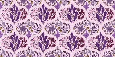 Güz Kış Şablonu Kapak, Bayrak ve Notlar için Arkaplan Çizimi. Sonbahar Estetik Arkaplanı. Bitki ve Çiçek Desenli Arkaplan. 