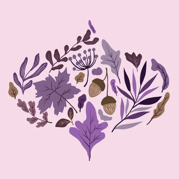 Güz Kış Şablonu Kapak, Bayrak ve Notlar için Arkaplan Çizimi. Sonbahar Estetik Arkaplanı. Bitki ve Çiçek Desenli Arkaplan. 