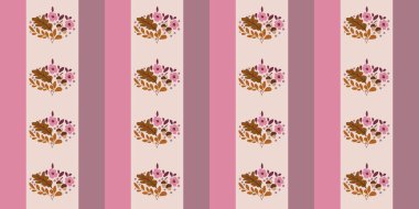 Güz Kış Şablonu Kapak, Bayrak ve Notlar için Arkaplan Çizimi. Sonbahar Estetik Arkaplanı. Bitki ve Çiçek Desenli Arkaplan. 