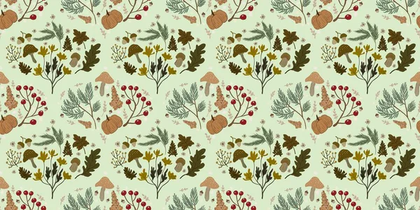 Güz Kış Şablonu Kapak, Bayrak ve Notlar için Arkaplan Çizimi. Sonbahar Estetik Arkaplanı. Bitki ve Çiçek Desenli Arkaplan. 