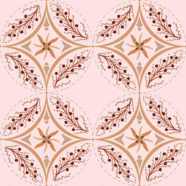 Güz Kış Şablonu Kapak, Bayrak ve Notlar için Arkaplan Çizimi. Sonbahar Estetik Arkaplanı. Bitki ve Çiçek Desenli Arkaplan. 