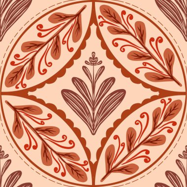 Güz Kış Şablonu Kapak, Bayrak ve Notlar için Arkaplan Çizimi. Sonbahar Estetik Arkaplanı. Bitki ve Çiçek Desenli Arkaplan. 