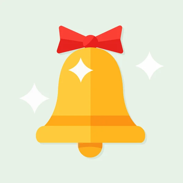 Sarı çan kırmızı bir fiyonk ve ışıltıyla süslenmiş, şenlik ve kutlamaları iletiyor. Tatil, etkinlik veya neşeli temalı tasarımlar için ideal.