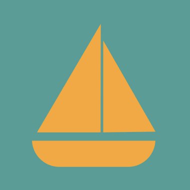 Contemporary illustration featuring a simple silhouette of a sailboat against a teal backdrop, conveying themes of marine life, exploration, and tranquility through a minimalistic design approach