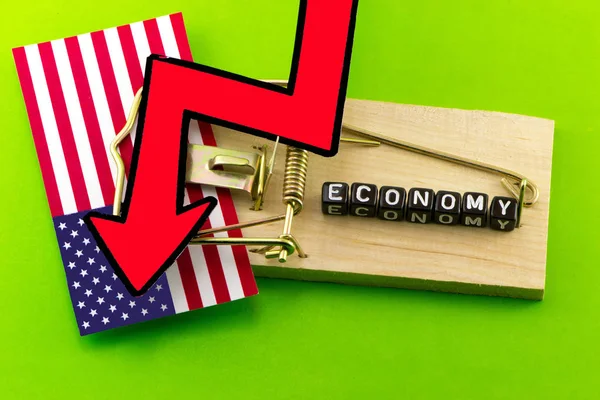 Daling Van Amerikaanse Economie — Stockfoto