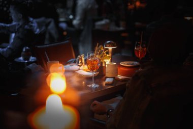 restoran iç hizmet masa görünümü