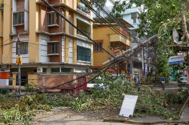 Kolkata, Batı Bengal, Hindistan, 20 Mayıs 2020: Kolkata 'da şiddetli siklonik fırtına 